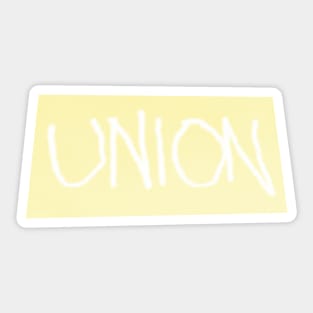 union - yellow Sticker